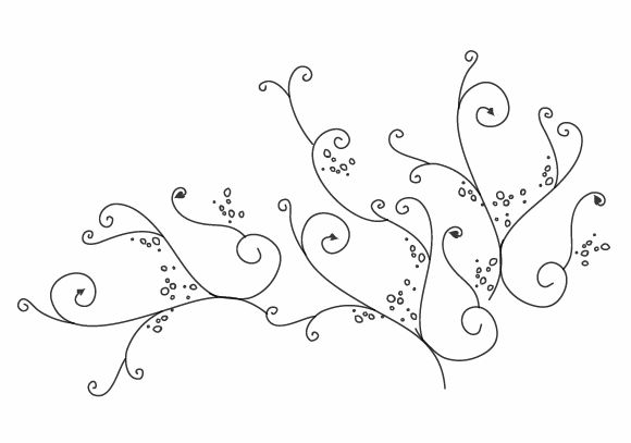 free vector Floral Swirl Ornament Vector
